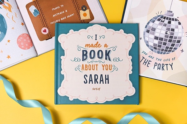 I Made A Book About You Sarah book cover.